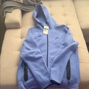 Nike Light Blue Hoodie with Black Details